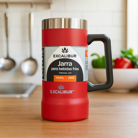 Vaso Térmico con Agarradera EXCALIBUR 700 ml A164-V700 | Comodidad y estilo en cada sorbo